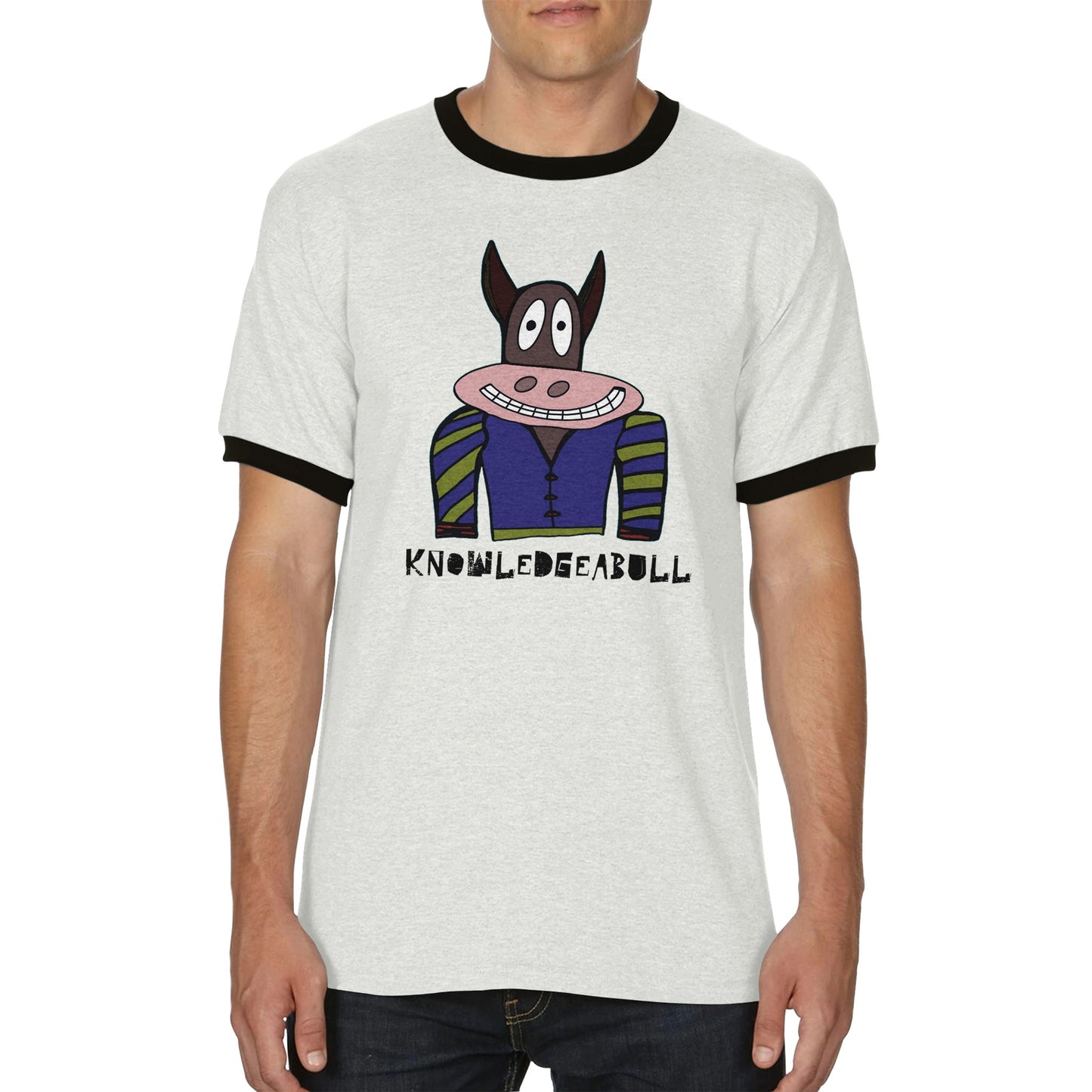 Knowledgeabull - Unisex Ringer T-shirt