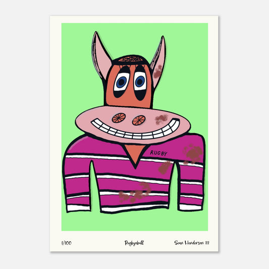 RugbyaBull - Bliss Bulls Aluminum Print