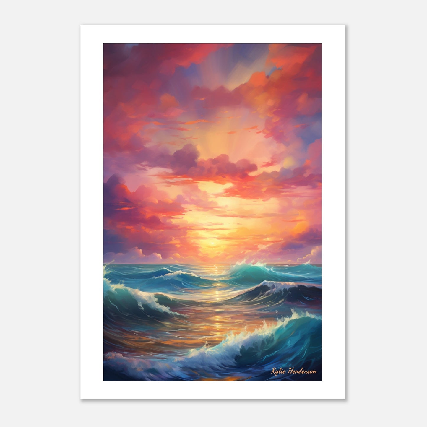 After the Storm come Waves of Wonder and Bliss - Premium Matte Paper Poster
