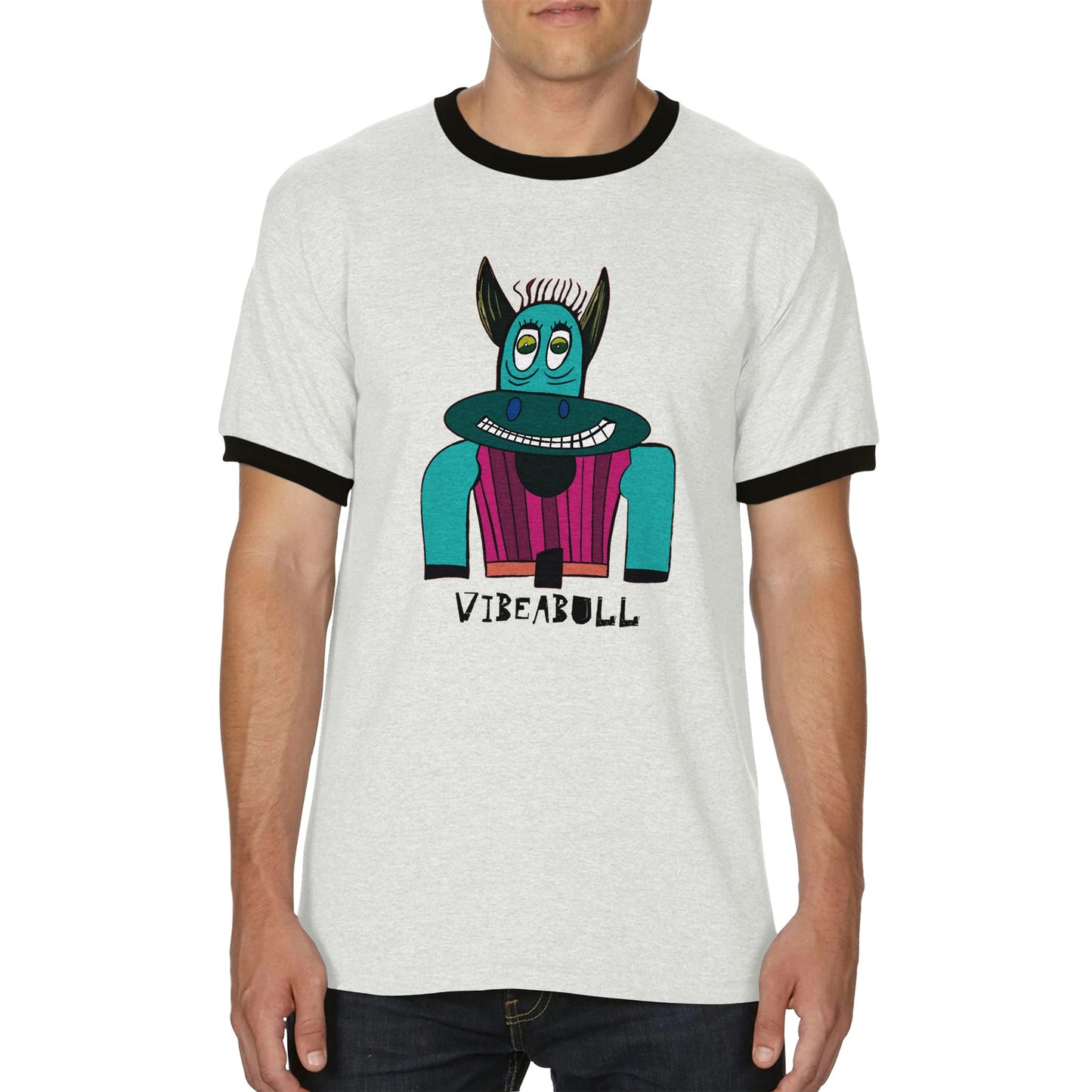 Vibeabull - Unisex Ringer T-shirt