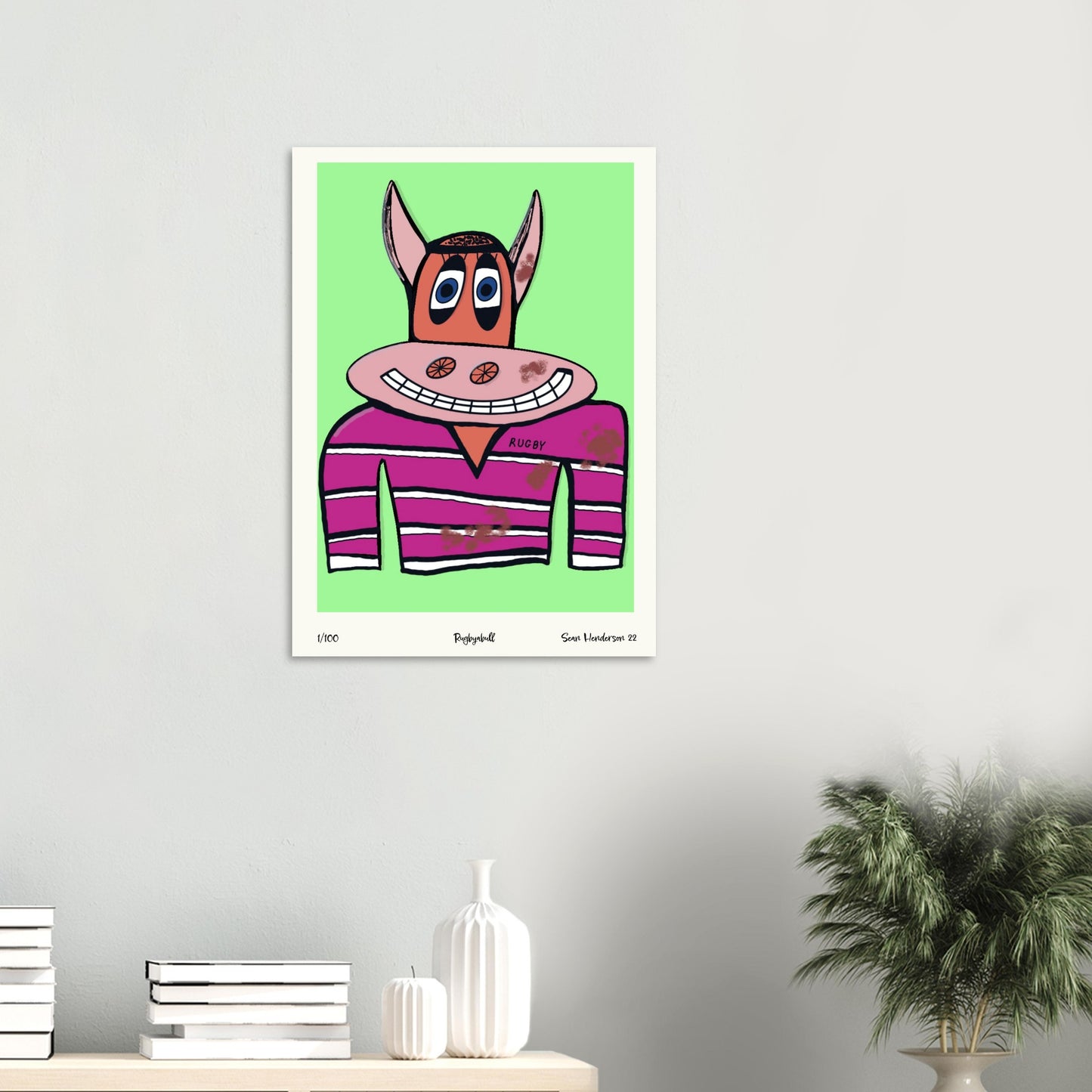 RugbyaBull - Bliss Bulls Aluminum Print