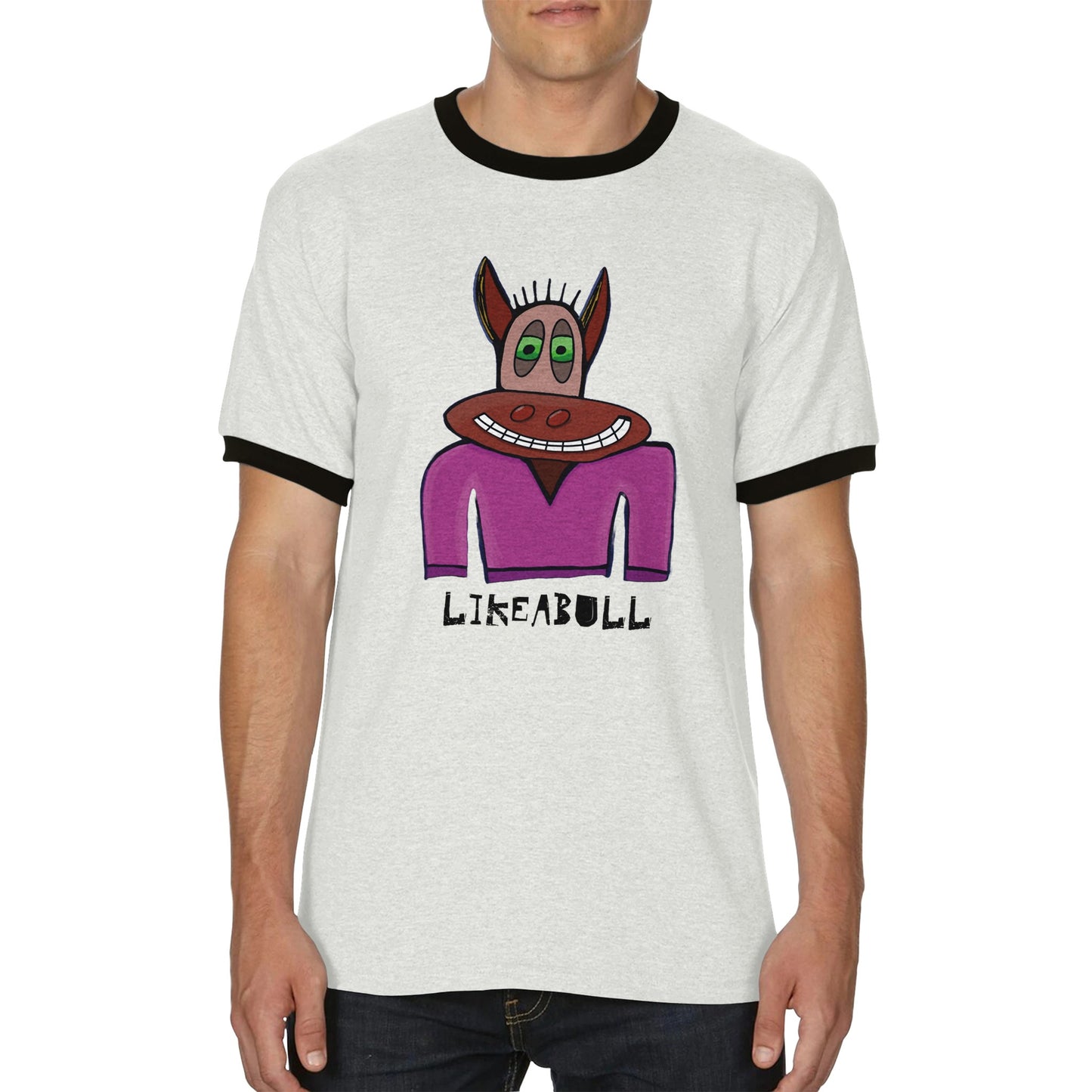 Likeabull - Unisex Ringer T-shirt