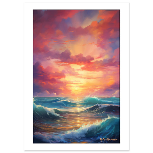 After the Storm come Waves of Wonder and Bliss - Premium Matte Paper Poster