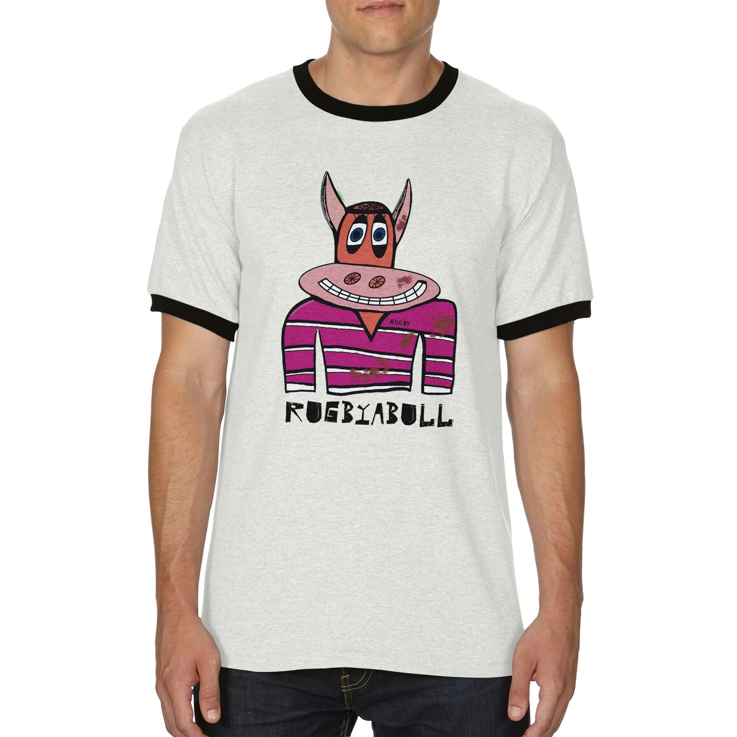 Rugbyabull - Unisex Ringer T-shirt
