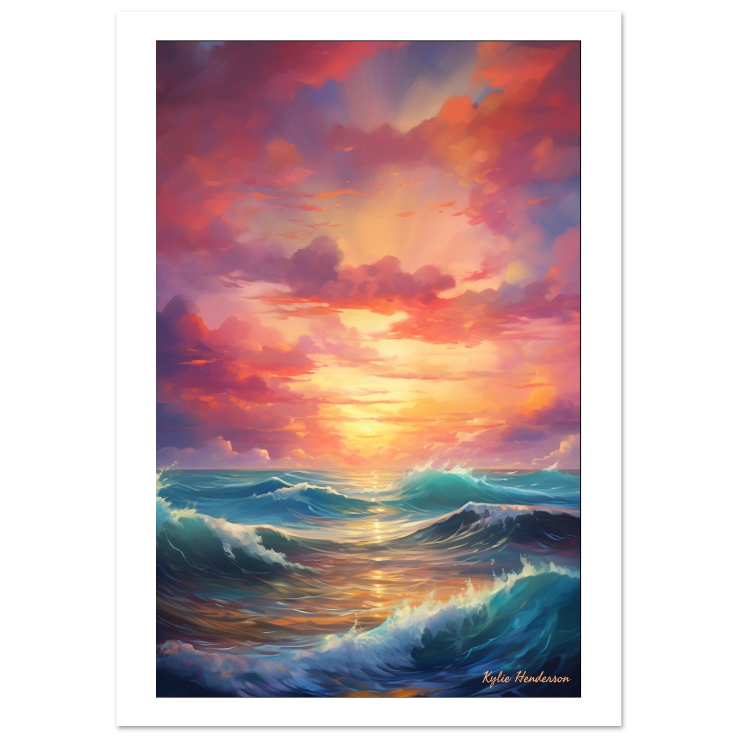 After the Storm come Waves of Wonder and Bliss - Premium Matte Paper Poster